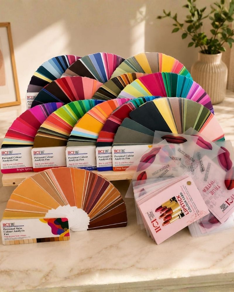 Skin Colour Fan + Lipstick Colour Card + 12 Season Colour Fans